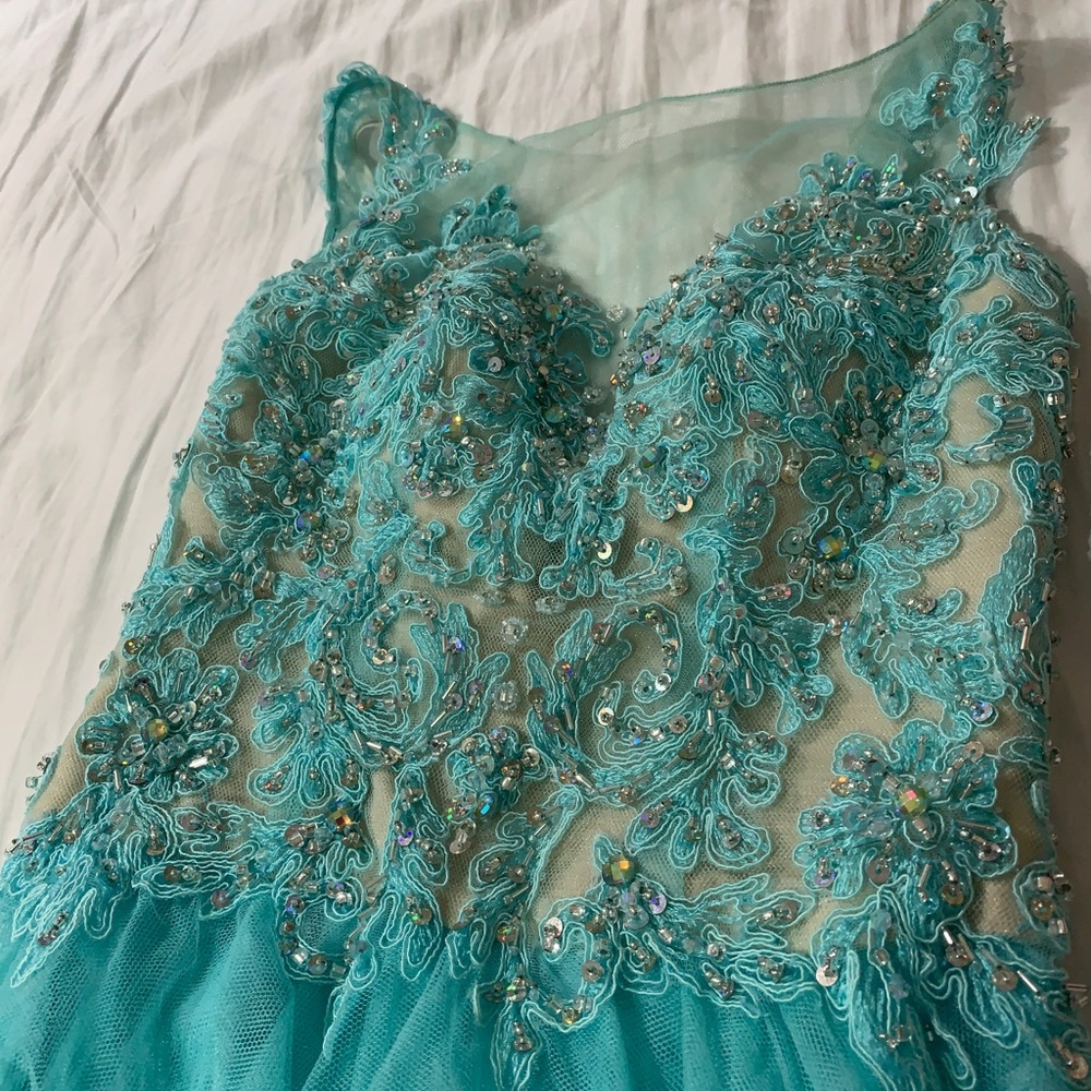 Camille la vie light blue dress. - Picture 6 of 8